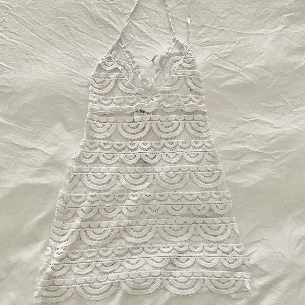 PilyQ white halter dress